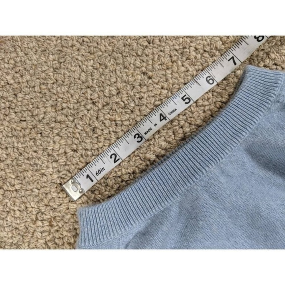 Merino Wool Murano Sweater M/M baby Blue Raglan Crewneck Luxury Knit LN/nwot - Picture 13 of 14
